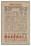 1951 Bowman Baseball #085 Eddie Kazak Cardinals EX-MT 492572