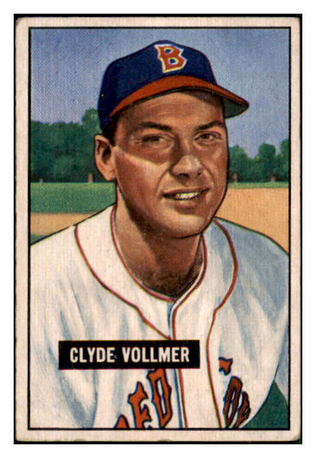 1951 Bowman Baseball #091 Clyde Vollmer Red Sox VG-EX 492578