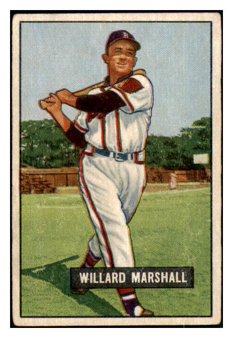 1951 Bowman Baseball #098 Willard Marshall Braves VG-EX 492585