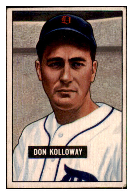 1951 Bowman Baseball #105 Don Kolloway Tigers VG-EX 492592