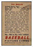 1951 Bowman Baseball #106 Pat Mullin Tigers EX-MT 492593