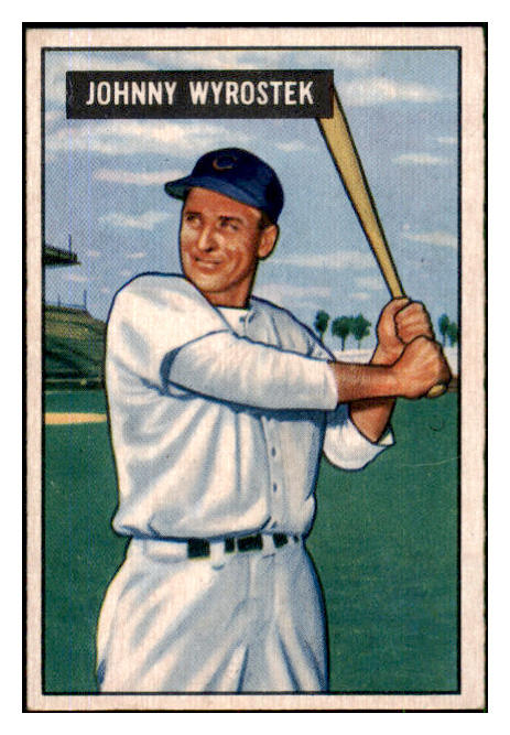 1951 Bowman Baseball #107 Johnny Wyrostek Reds EX-MT 492594