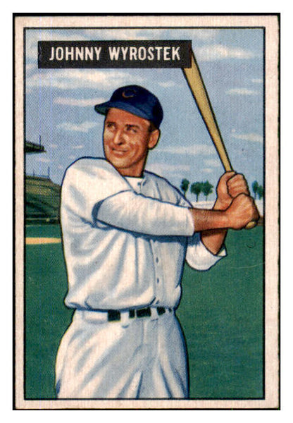 1951 Bowman Baseball #107 Johnny Wyrostek Reds EX-MT 492594