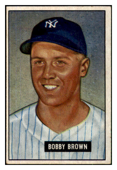1951 Bowman Baseball #110 Bobby Brown Yankees EX 492596