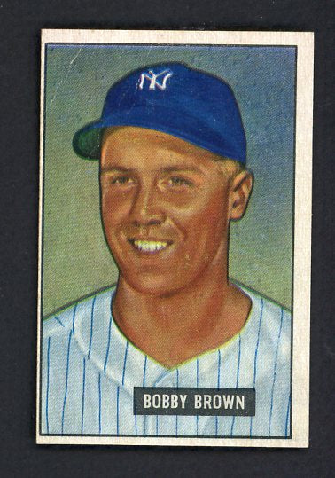 1951 Bowman Baseball #110 Bobby Brown Yankees VG 492597