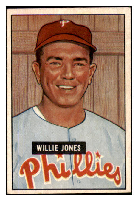 1951 Bowman Baseball #112 Willie Jones Phillies EX-MT 492599