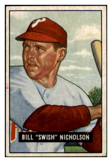 1951 Bowman Baseball #113 Bill Nicholson Phillies EX 492600