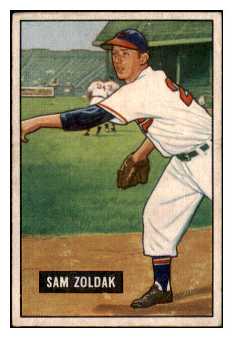 1951 Bowman Baseball #114 Sam Zoldak A's VG-EX 492601
