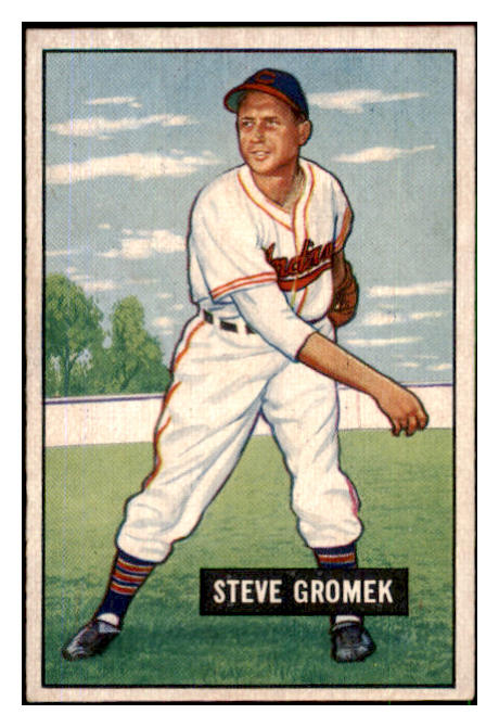 1951 Bowman Baseball #115 Steve Gromek Indians EX-MT 492602