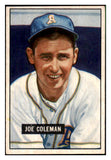 1951 Bowman Baseball #120 Joe Coleman A's EX 492606