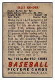 1951 Bowman Baseball #128 Ellis Kinder Red Sox EX 492611