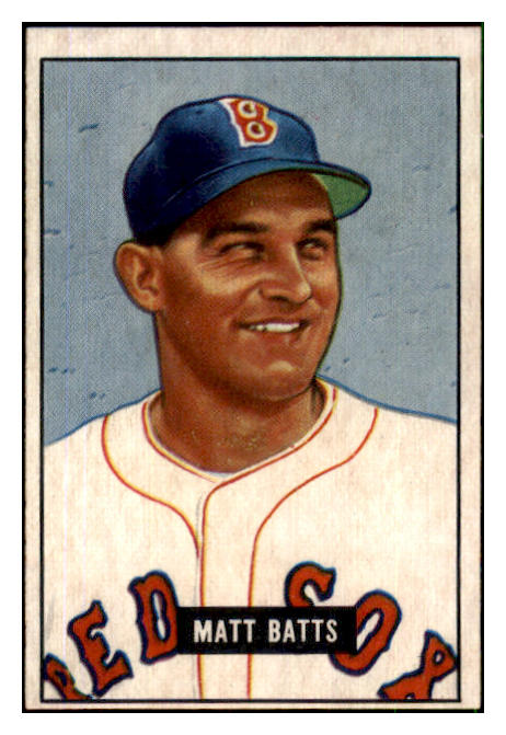 1951 Bowman Baseball #129 Matt Batts Red Sox EX-MT 492612