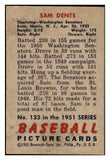 1951 Bowman Baseball #133 Sam Dente Senators EX-MT 492616