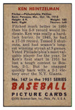1951 Bowman Baseball #147 Ken Heintzelman Phillies EX-MT 492627