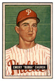 1951 Bowman Baseball #149 Bubba Church Phillies EX 492629