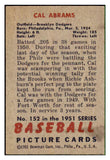 1951 Bowman Baseball #152 Cal Abrams Dodgers EX-MT 492631