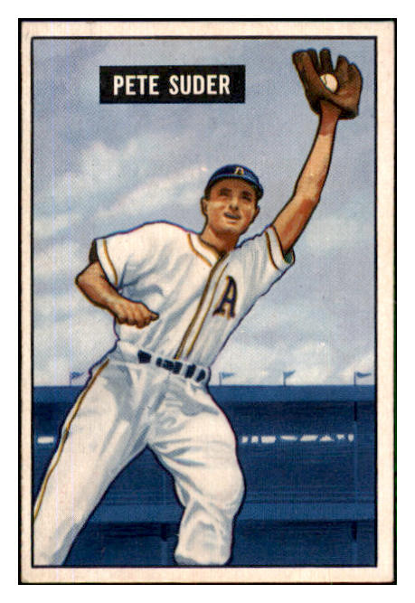 1951 Bowman Baseball #154 Pete Suder A's EX-MT 492633