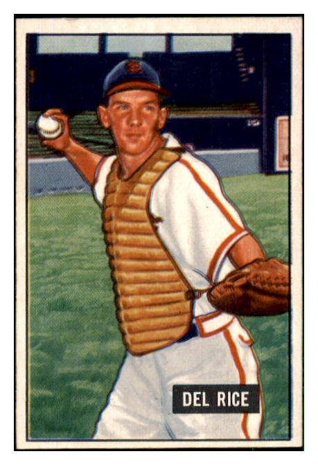 1951 Bowman Baseball #156 Del Rice Cardinals EX-MT 492635