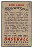 1951 Bowman Baseball #158 Chuck Diering Cardinals EX-MT 492637