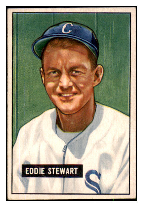 1951 Bowman Baseball #159 Bud Stewart White Sox EX 492638