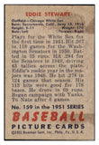 1951 Bowman Baseball #159 Bud Stewart White Sox EX 492638