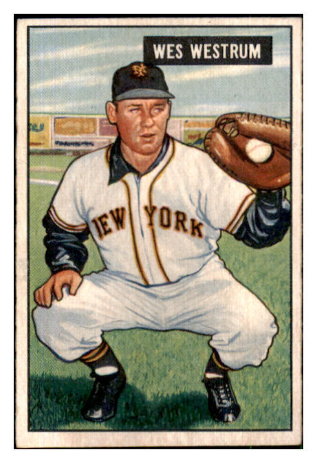 1951 Bowman Baseball #161 Wes Westrum Giants EX-MT 492640
