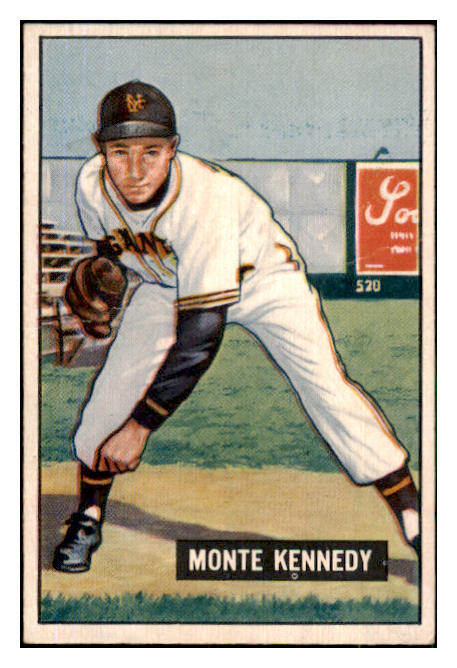 1951 Bowman Baseball #163 Monte Kennedy Giants EX-MT 492642