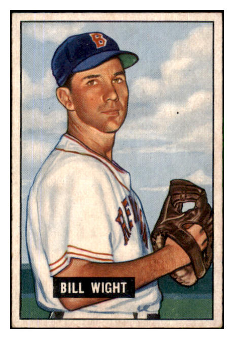 1951 Bowman Baseball #164 Bill Wight Red Sox EX-MT 492643
