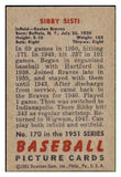 1951 Bowman Baseball #170 Sibby Sisti Braves EX-MT 492648