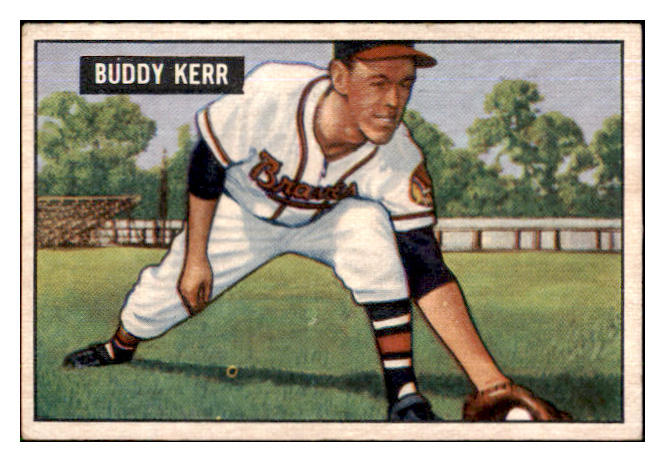 1951 Bowman Baseball #171 Buddy Kerr Braves EX 492649