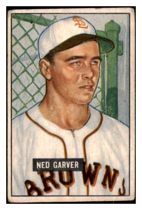 1951 Bowman Baseball #172 Ned Garver Browns GD-VG 492650