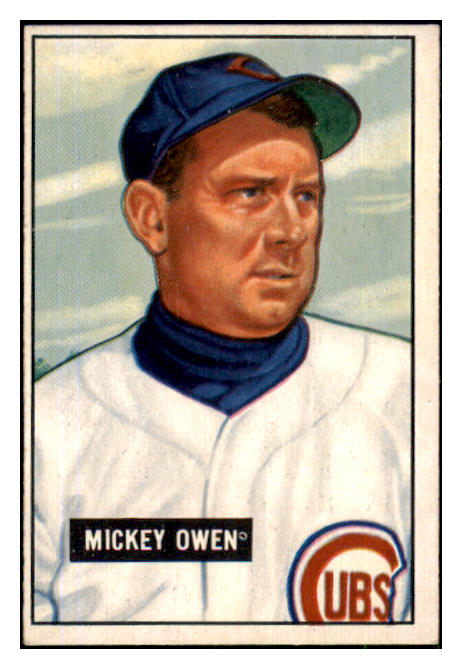 1951 Bowman Baseball #174 Mickey Owen Cubs EX 492652