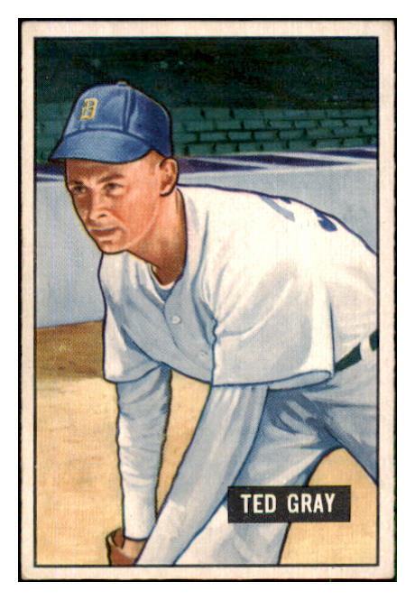1951 Bowman Baseball #178 Ted Gray Tigers EX-MT 492655