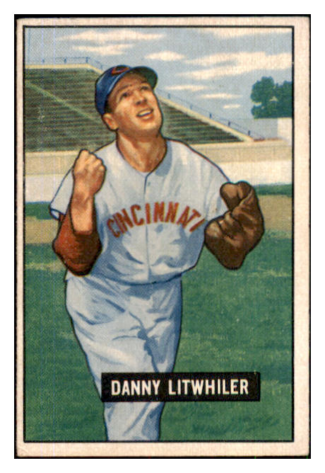 1951 Bowman Baseball #179 Danny Litwhiler Reds VG-EX 492656