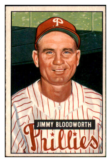 1951 Bowman Baseball #185 Jimmy Bloodworth Phillies EX-MT 492660