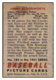 1951 Bowman Baseball #185 Jimmy Bloodworth Phillies EX-MT 492660
