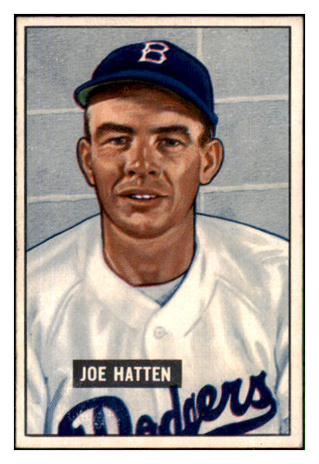 1951 Bowman Baseball #190 Joe Hatten Dodgers EX-MT 492664