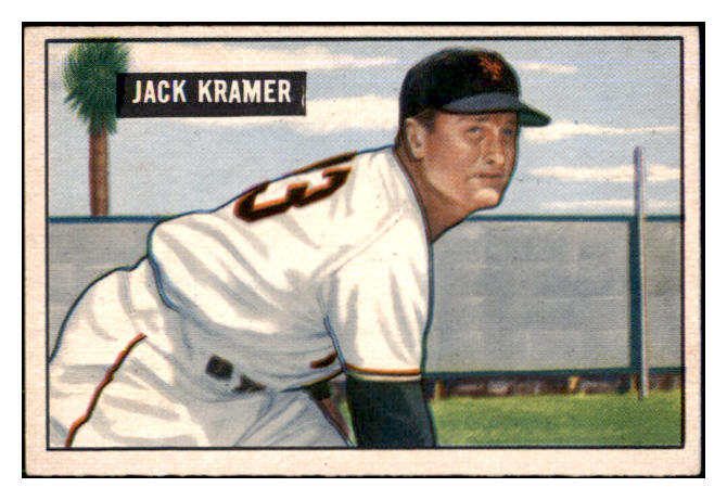 1951 Bowman Baseball #200 Jack Kramer Yankees EX-MT 492671