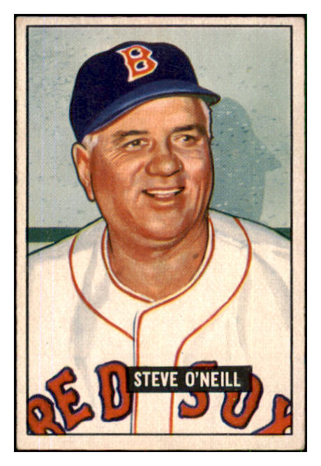 1951 Bowman Baseball #201 Steve O'Neill Red Sox EX 492672
