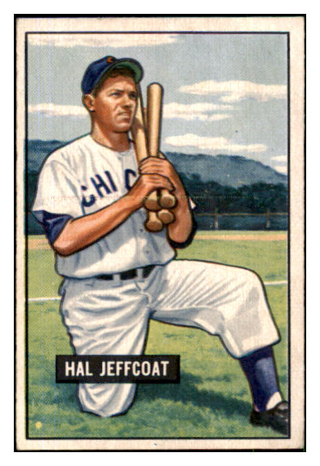 1951 Bowman Baseball #211 Hal Jeffcoat Cubs EX-MT 492681