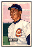 1951 Bowman Baseball #212 Bob Rush Cubs EX-MT 492682