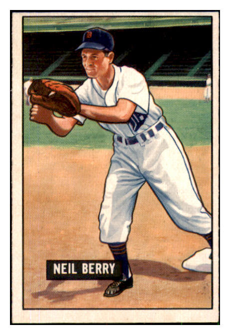 1951 Bowman Baseball #213 Neil Berry Tigers EX-MT 492683