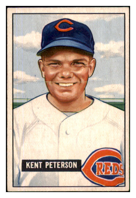 1951 Bowman Baseball #215 Kent Peterson Reds EX 492685