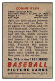 1951 Bowman Baseball #216 Connie Ryan Reds EX-MT 492686