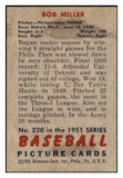 1951 Bowman Baseball #220 Bob Miller Phillies EX-MT 492687