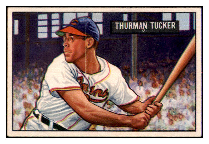 1951 Bowman Baseball #222 Thurman Tucker Indians EX 492689