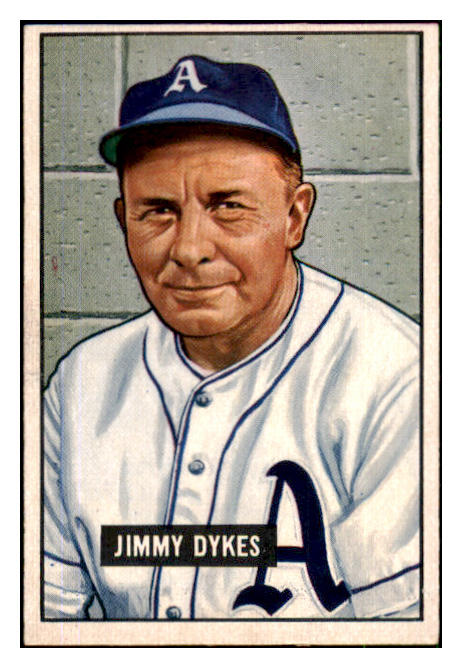 1951 Bowman Baseball #226 Jimmy Dykes A's EX-MT 492691