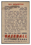1951 Bowman Baseball #229 Bill Howerton Pirates EX 492693