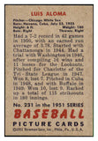 1951 Bowman Baseball #231 Luis Aloma White Sox EX-MT 492695
