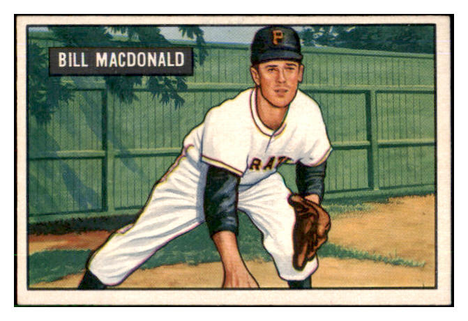 1951 Bowman Baseball #239 Bill Macdonald Pirates EX-MT 492702